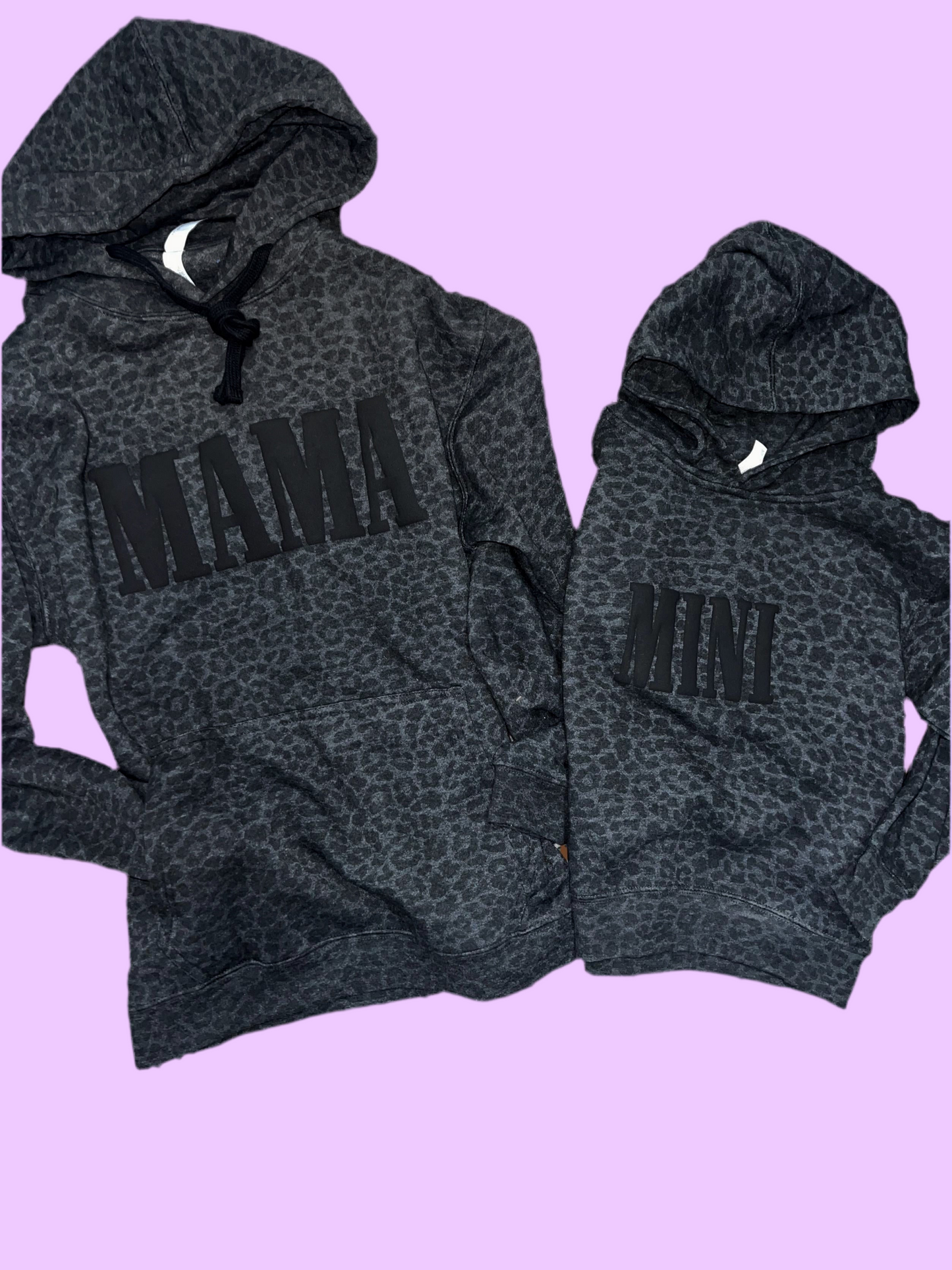 MAMA + MINI - leopard hoodie