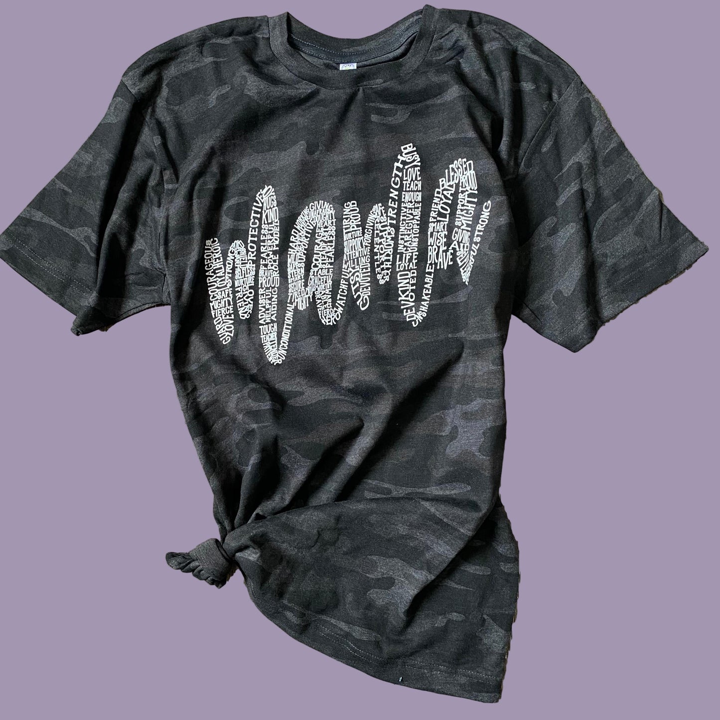 About a mama + kiddo - Black Camo (matching)