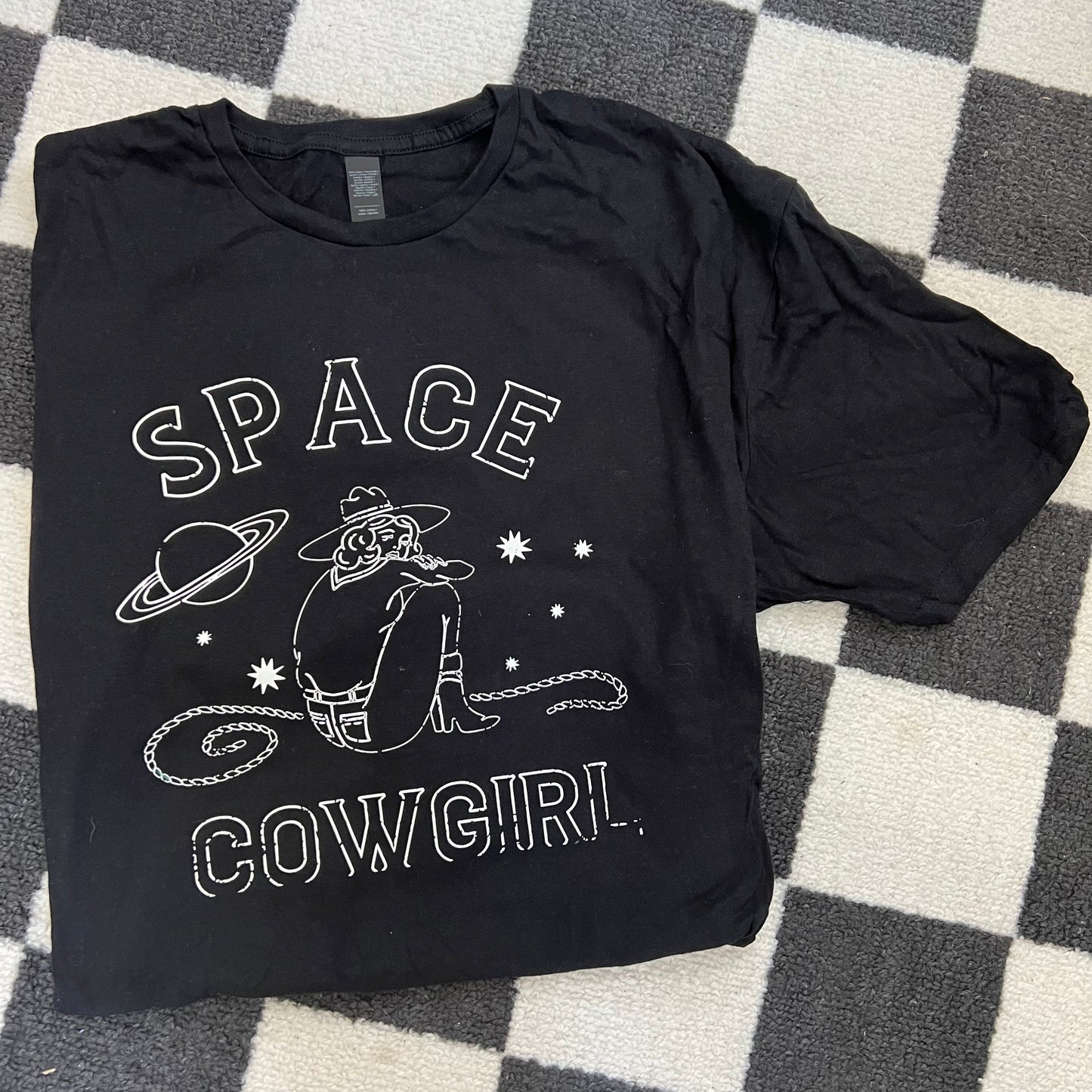 SPACE COWGIRL - Black tee