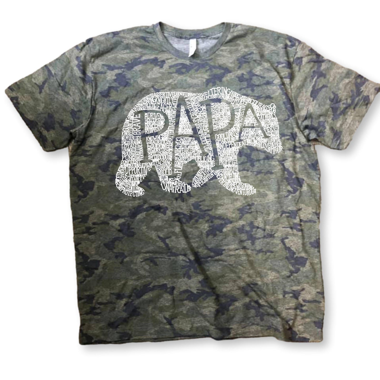 Heathered Camo What’s In A Papa tee