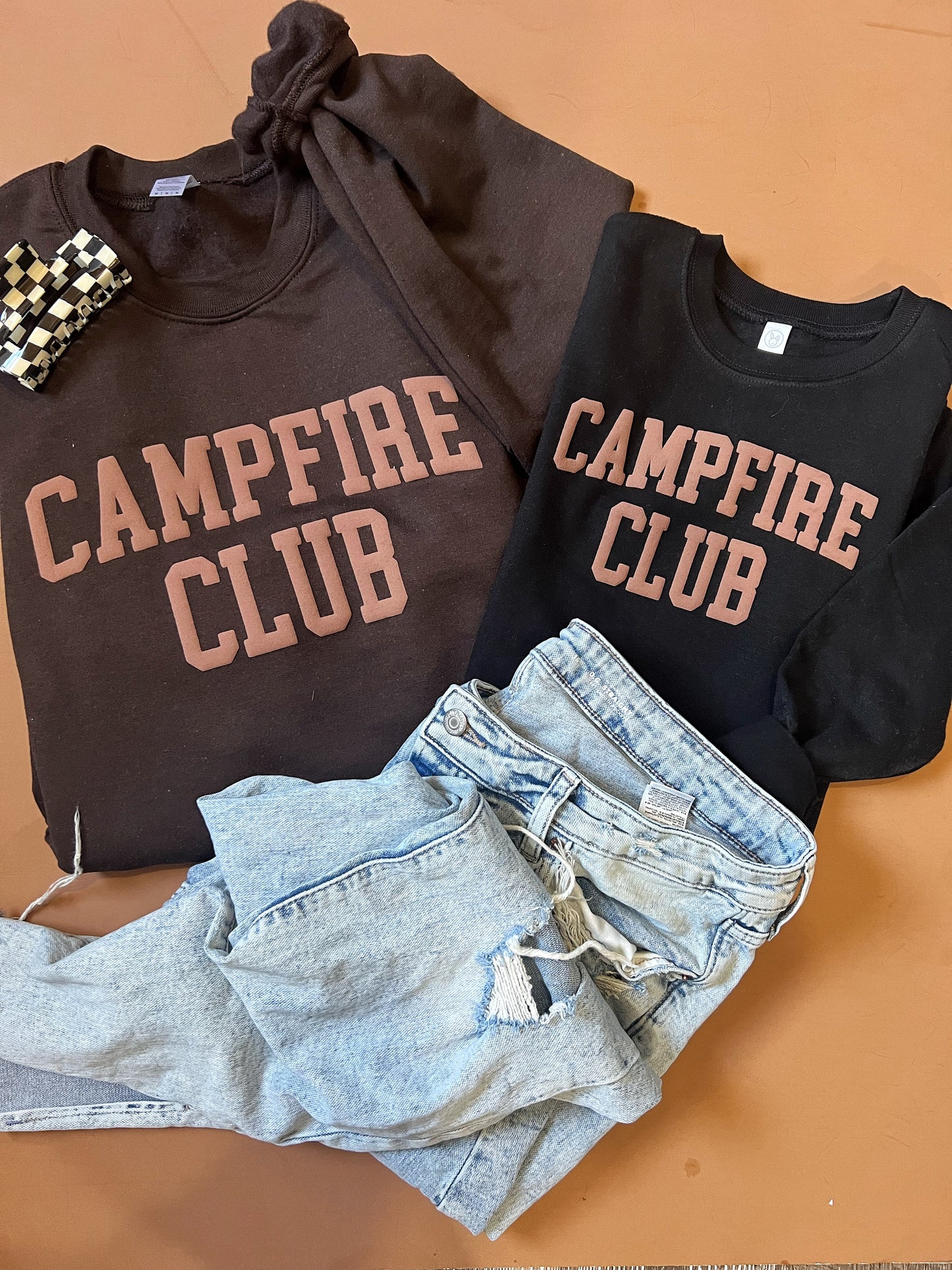 Campfire Club - Brown Puff Sweatshirt