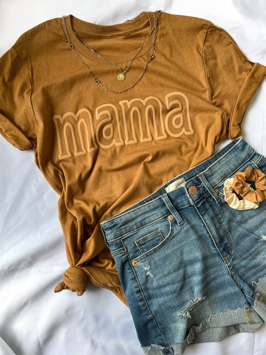 MAMA - puff outline - caramel
