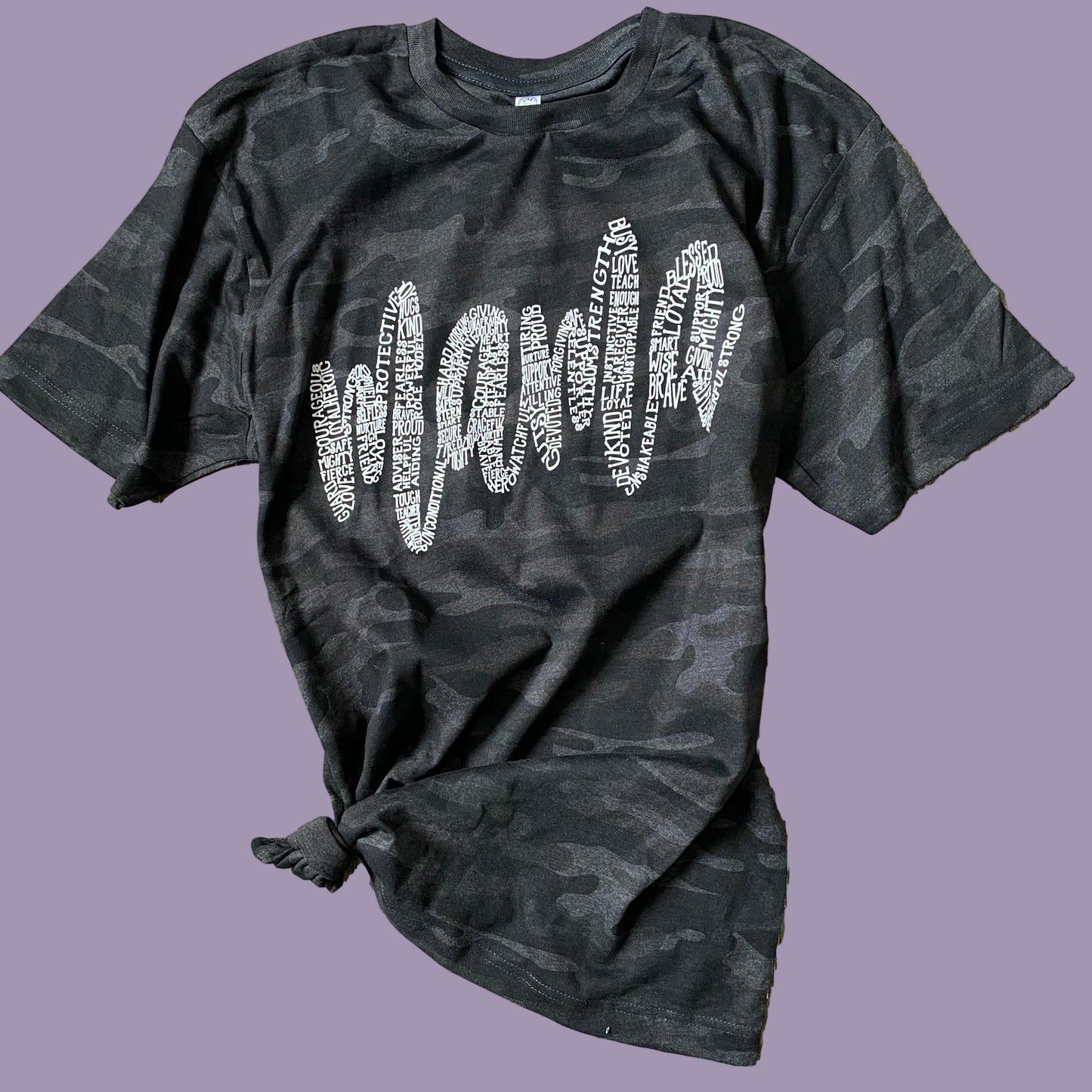 About A Mama - Black Camo tee