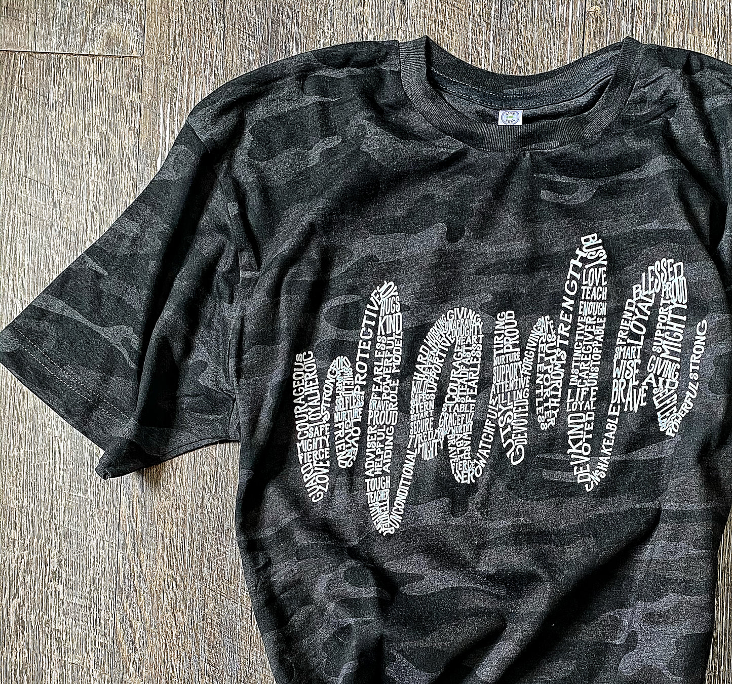 About A Mama - Black Camo tee
