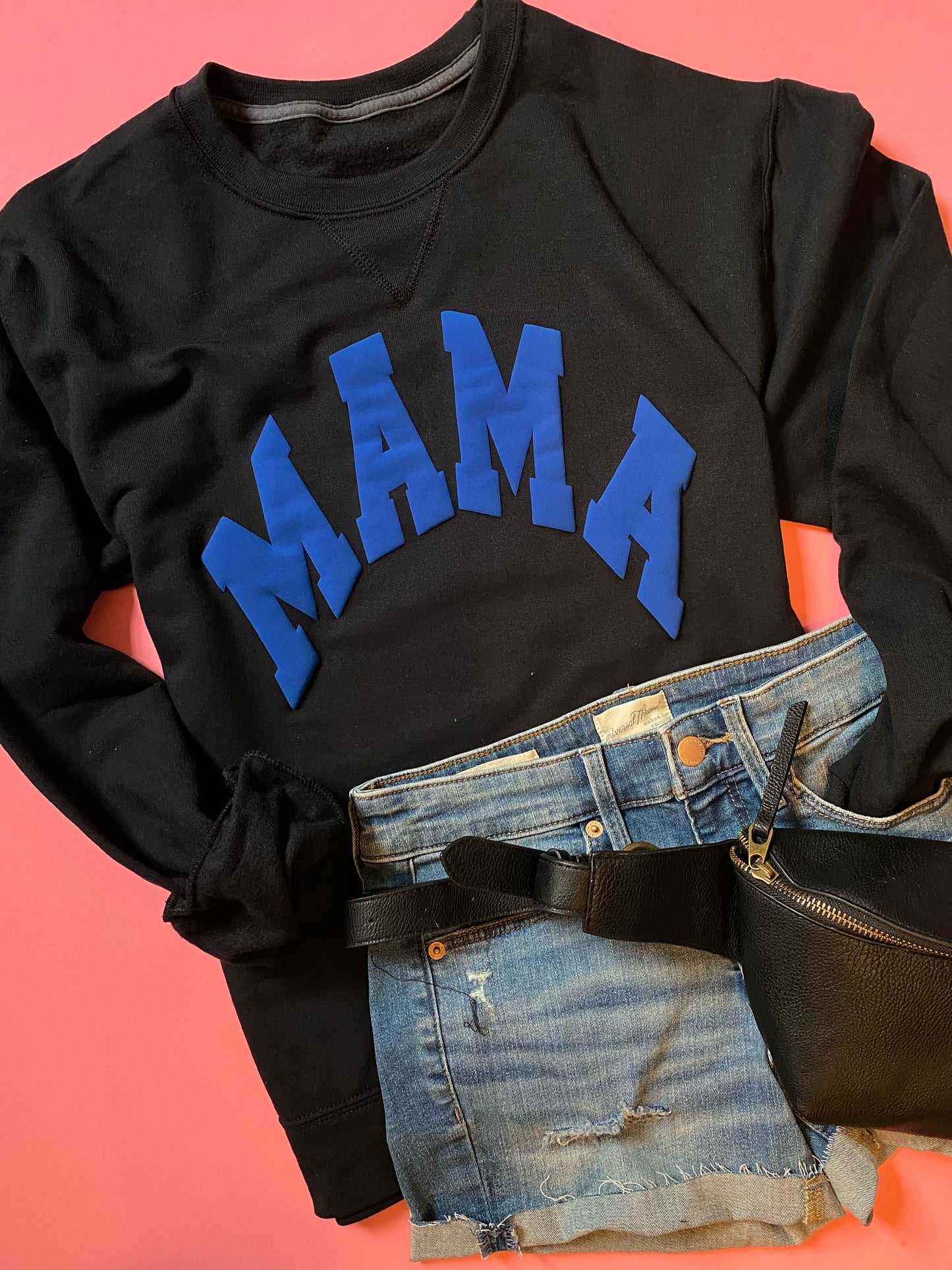 MAMA Puff - Black sweatshirt - ROYAL