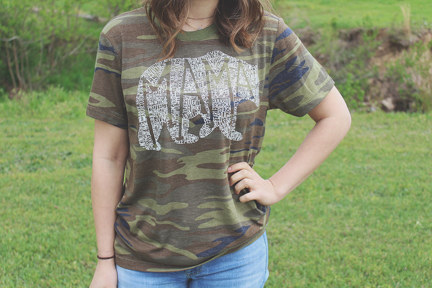 Camo What’s In A Mama eco blend tee