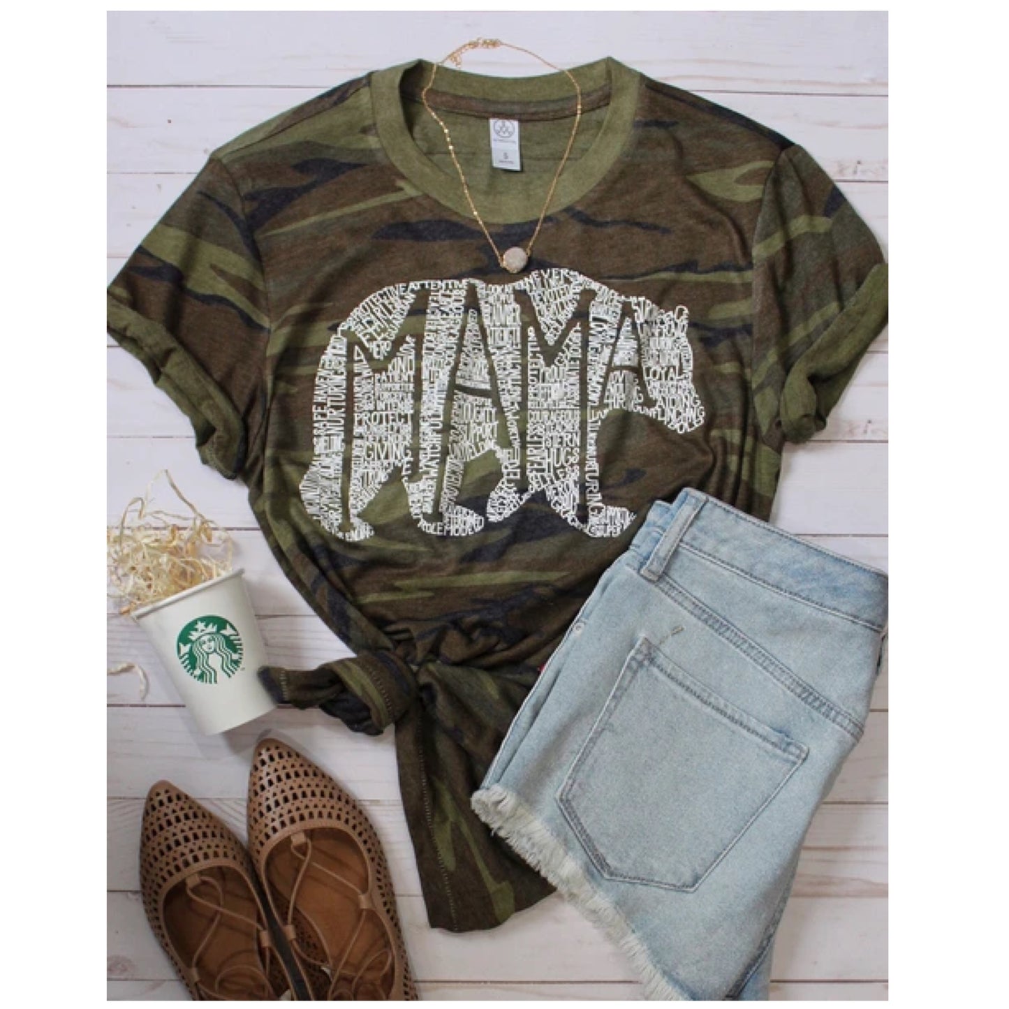 Camo What’s In A Mama eco blend tee