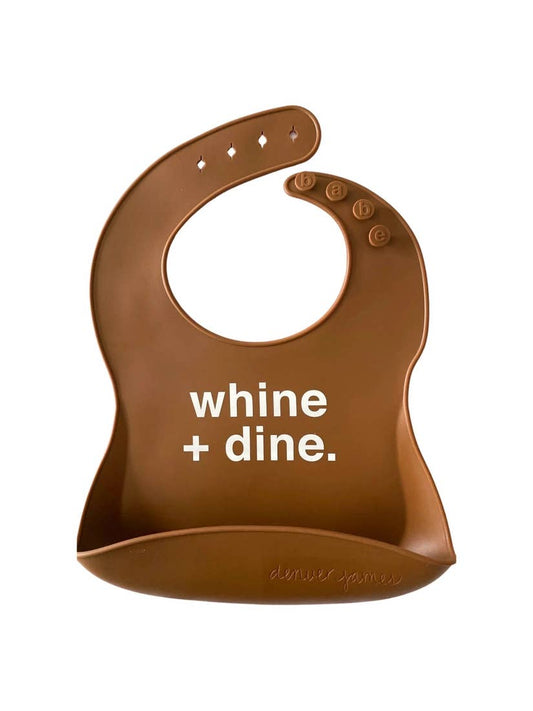 Silicone Bib - Whine + Dine (READY TO SHIP)