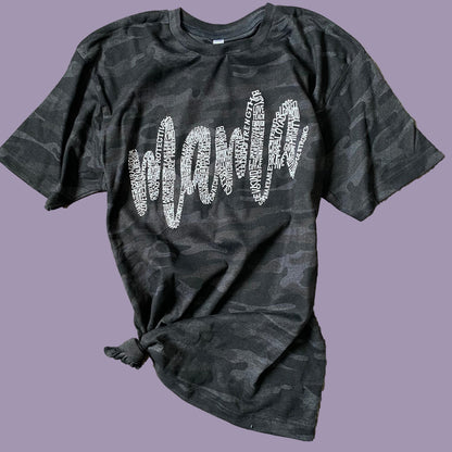 About a mama + kiddo - Black Camo (matching)