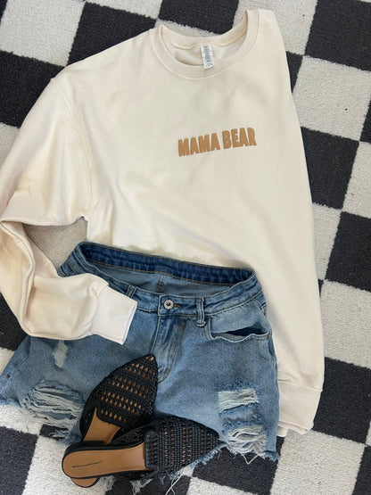 MAMA BEAR + LITTLE BEAR - Cream Puff Print Sweatshirts