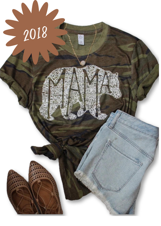 Camo What’s In A Mama eco blend tee