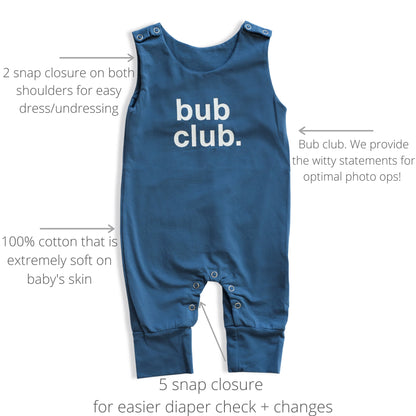 Bub Club. Romper (Blue)(READY TO SHIP)