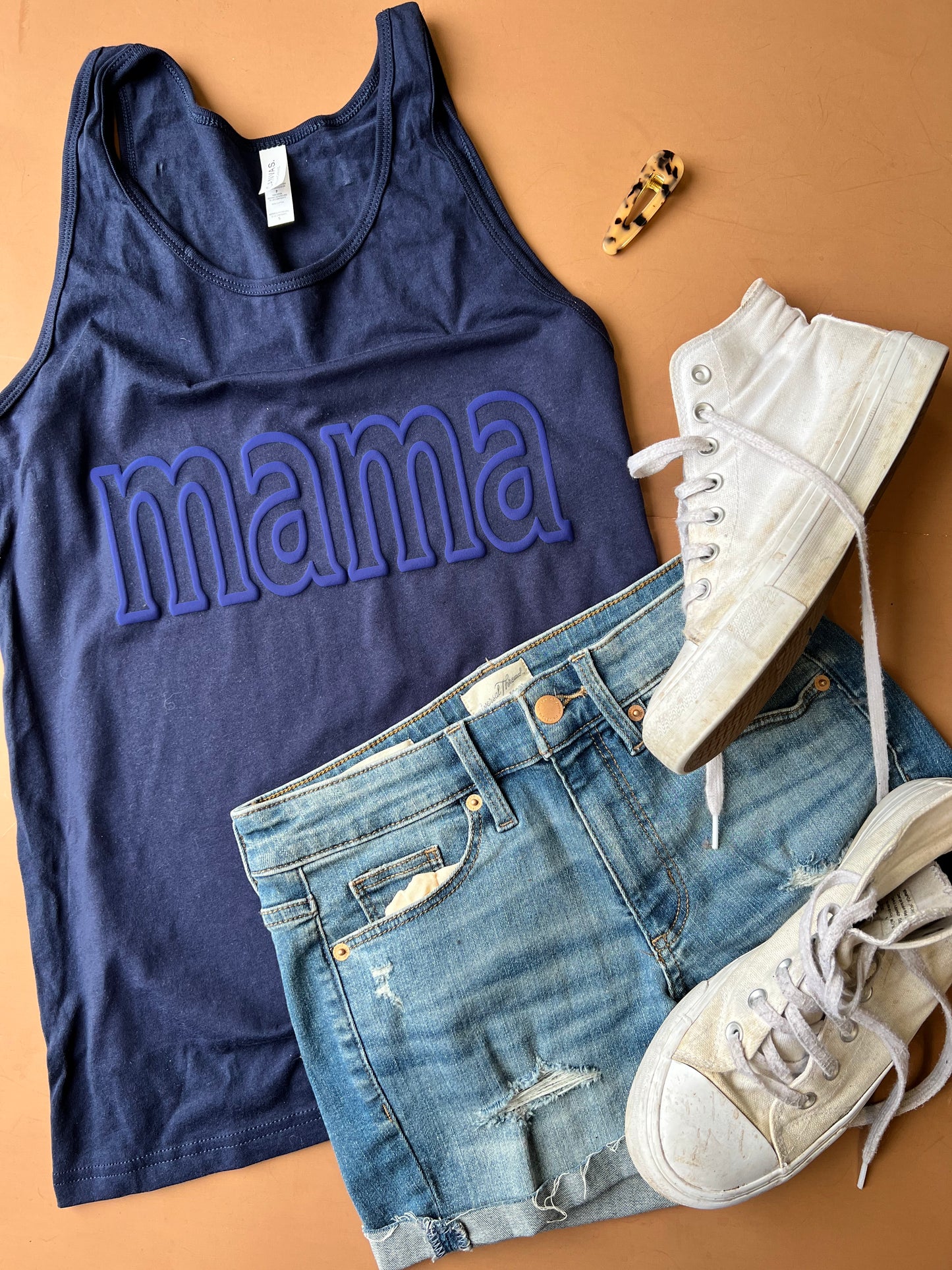 MAMA - Navy Puff Tank