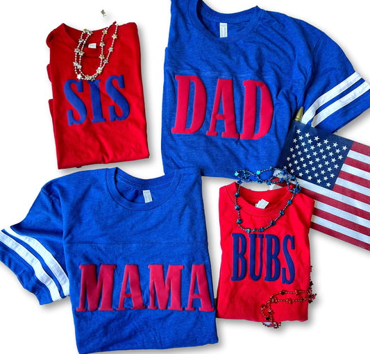 RED, WHITE & BLUE - matching family set | 4th of July | patriotic