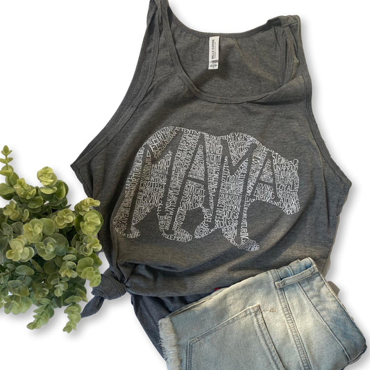 What's in A Mama - athletic grey tank
