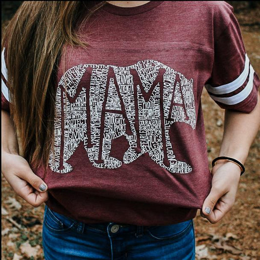 What's In A Mama Jersey - Burgundy